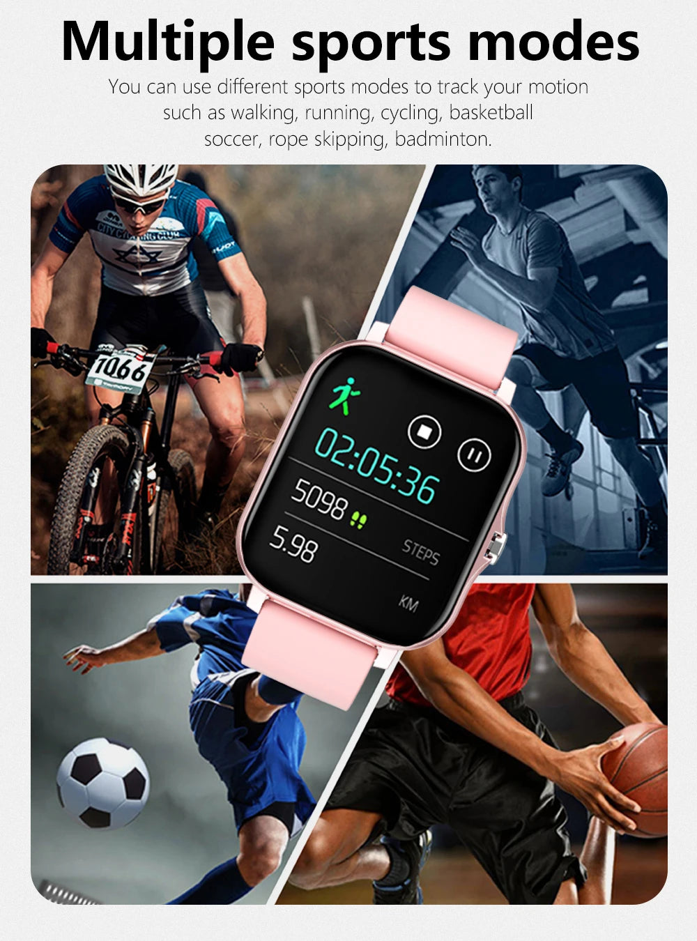 2025 Men Smart Watch Fitness Clock Sports Heart Monitor Smartwatch Bluetooth Call Music Playback 1.83'' Watches for Women Xiaomi