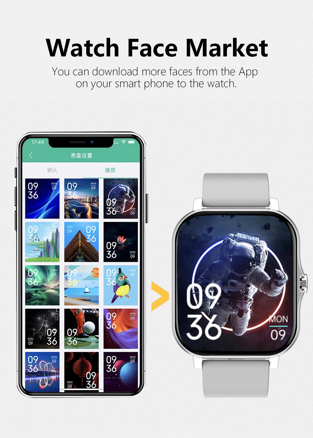 2025 Men Smart Watch Fitness Clock Sports Heart Monitor Smartwatch Bluetooth Call Music Playback 1.83'' Watches for Women Xiaomi