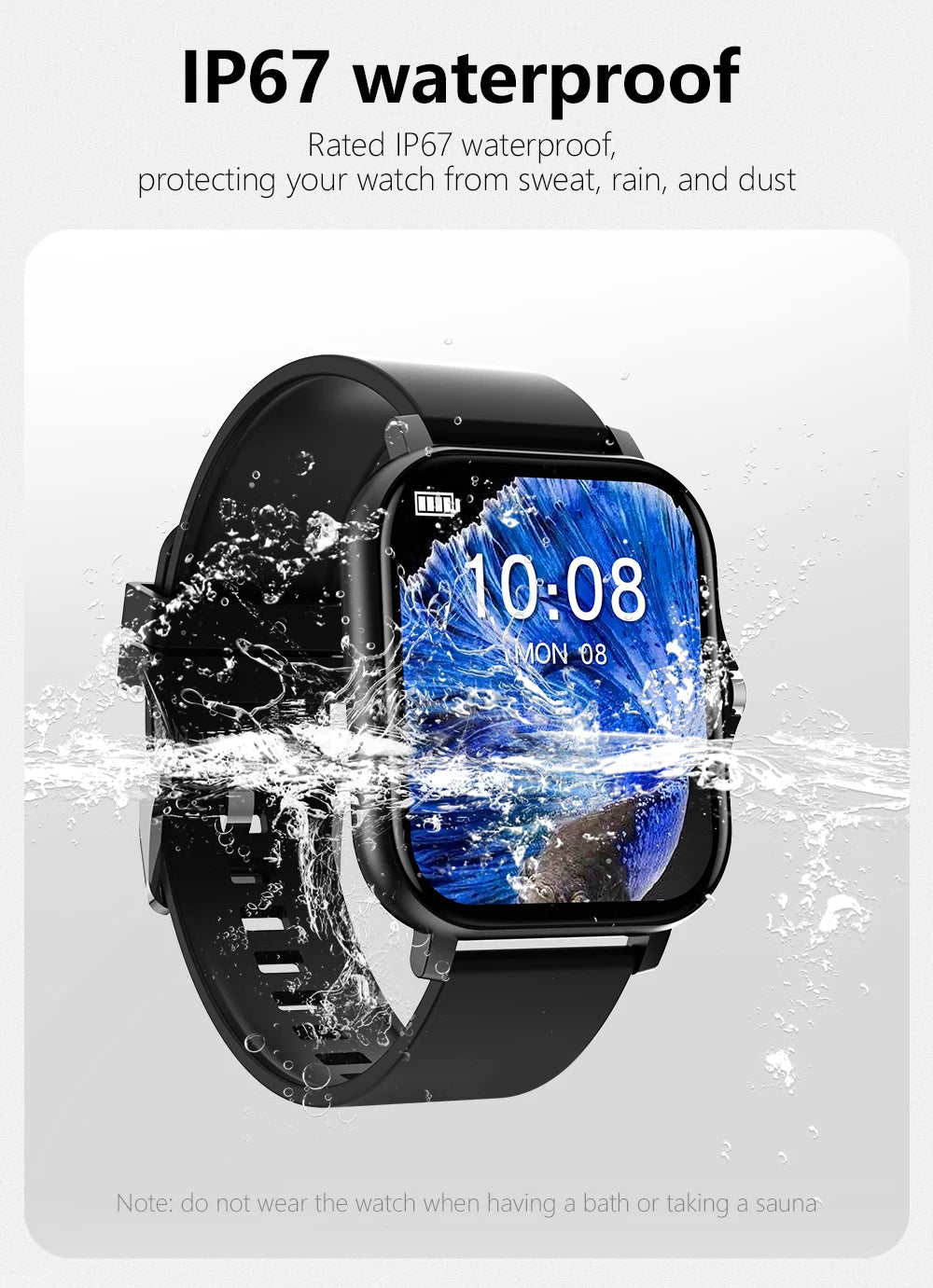 2025 Men Smart Watch Fitness Clock Sports Heart Monitor Smartwatch Bluetooth Call Music Playback 1.83'' Watches for Women Xiaomi