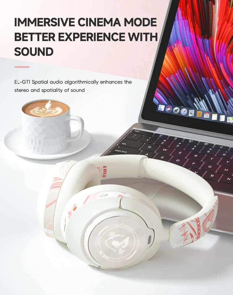 2025 Fashion ANC Hybrid Active Noise Cancelling Wireless Bluetooth 5.4 Headphones With Mic Over Ear Headset With Hifi Deep Bass
