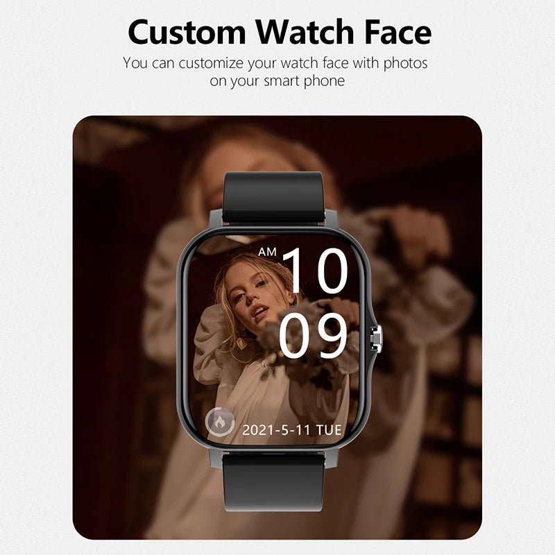 2025 Men Smart Watch Fitness Clock Sports Heart Monitor Smartwatch Bluetooth Call Music Playback 1.83'' Watches for Women Xiaomi