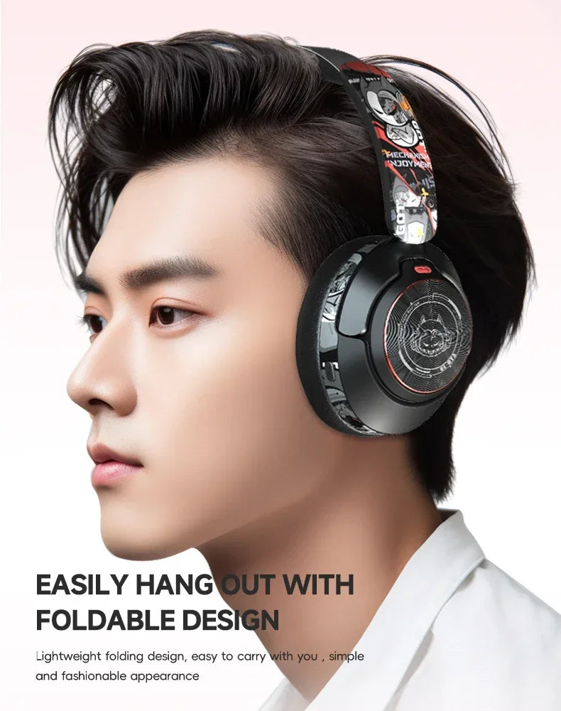 2025 Fashion ANC Hybrid Active Noise Cancelling Wireless Bluetooth 5.4 Headphones With Mic Over Ear Headset With Hifi Deep Bass