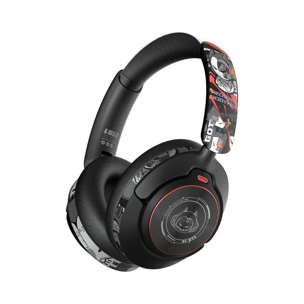 2025 Fashion ANC Hybrid Active Noise Cancelling Wireless Bluetooth 5.4 Headphones With Mic Over Ear Headset With Hifi Deep Bass