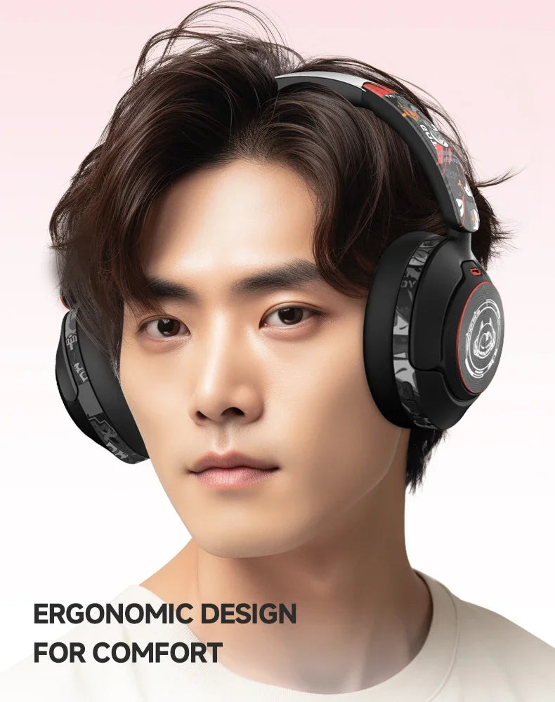 2025 Fashion ANC Hybrid Active Noise Cancelling Wireless Bluetooth 5.4 Headphones With Mic Over Ear Headset With Hifi Deep Bass